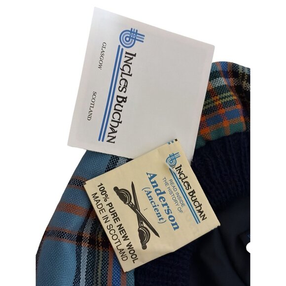 NWT Vintage Ingles Buchan Tam o Shanter Tartan Plaid Made in Scotland 100% Wool - Picture 7 of 8
